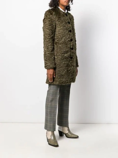 Shop Steffen Schraut Faux-fur Coat In 17 Urban Green