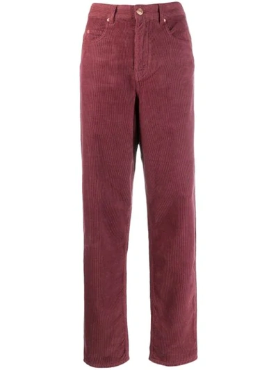 Shop Isabel Marant Étoile High Waisted Tapered Trousers In Pink