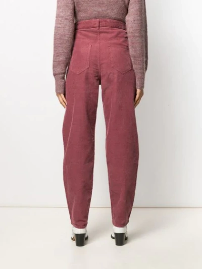 ISABEL MARANT ÉTOILE HIGH WAISTED TAPERED TROUSERS - 粉色