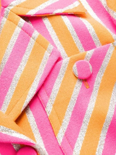 Shop Gucci Striped Shirt Dress In Pink