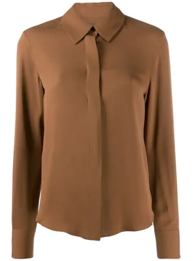 Shop Tom Ford Silk Shirt In Brown