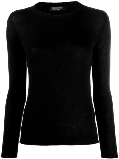 Shop Aragona Fine Knit Jumper In Black