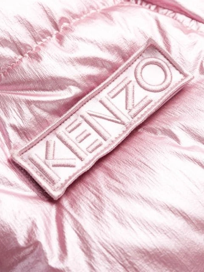 Shop Kenzo Padded Logo Jacket In Pink