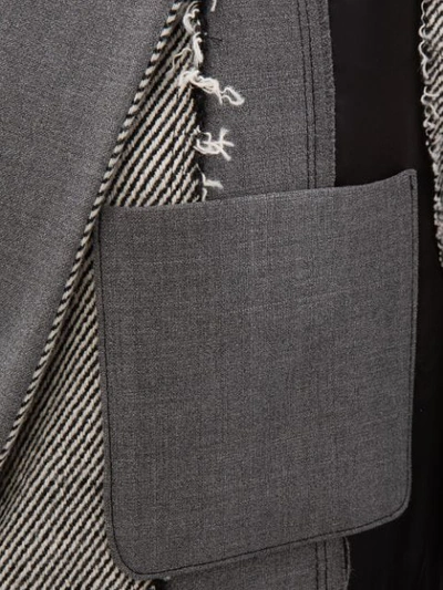 Shop Jw Anderson Patchwork Tailored Jacket In Grey