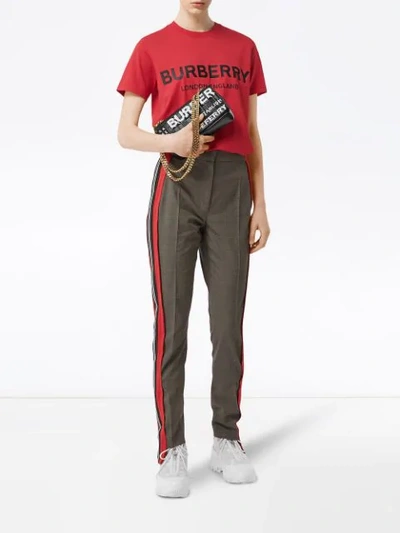 Shop Burberry Logo Print T-shirt In Red