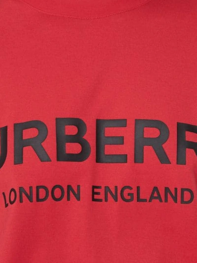 Shop Burberry Logo Print T-shirt In Red
