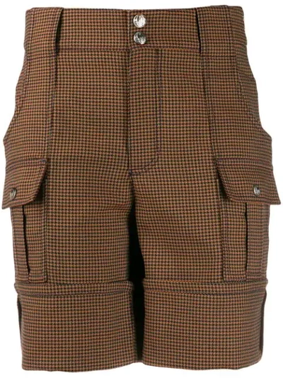 Shop Chloé Houndstooth Shorts In 9ak