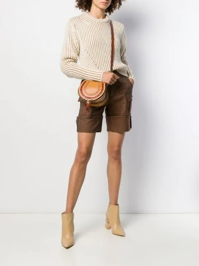 Shop Chloé Houndstooth Shorts In 9ak