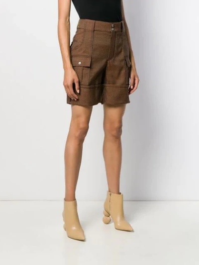 Shop Chloé Houndstooth Shorts In 9ak