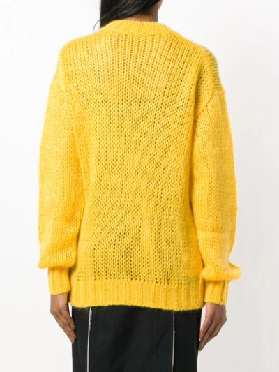 Shop Prada Chunky Knit Sweater - Yellow