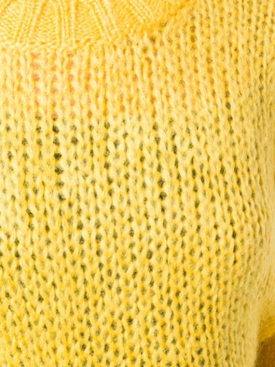 Shop Prada Chunky Knit Sweater - Yellow