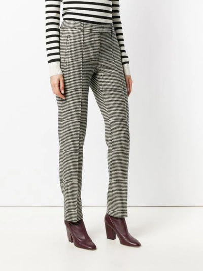 Shop Ermanno Scervino Dogtooth Tailored Trousers - White