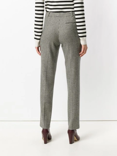 Shop Ermanno Scervino Dogtooth Tailored Trousers - White