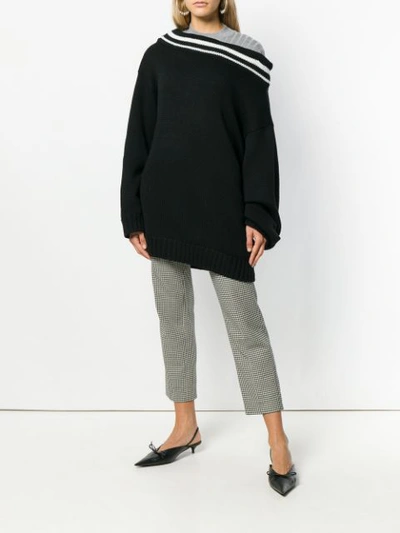 Shop Act N°1 Layered Oversized Sweater - Black