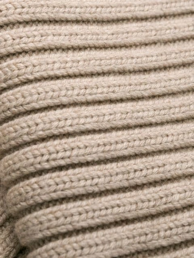 Shop Monse Plunge-neck Knit Sweater In Grey