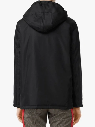 Shop Burberry Jacke Aus Econyl® Mit Abnehmbarer Kapuze In Black