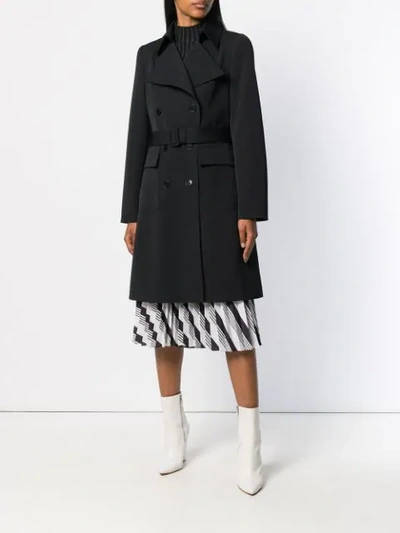 Shop Stella Mccartney Classic Trench Coat - Black