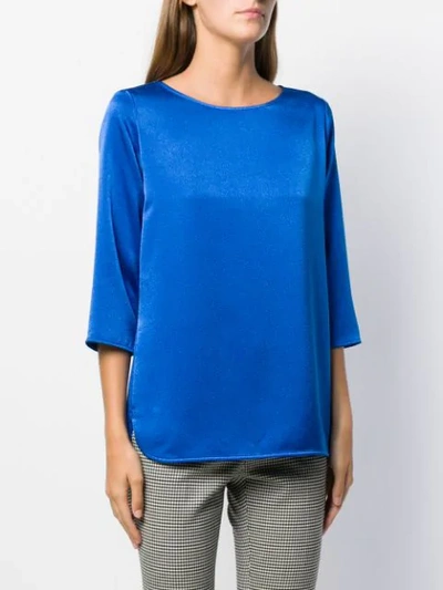 Shop Gianluca Capannolo Oversized Flared Top In Blue