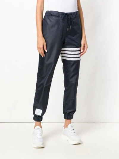 Shop Thom Browne 4-bar Flyweight Track Pants In Blue