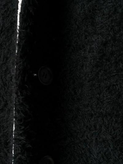 Shop Yohji Yamamoto Oversized Hooded Coat In Black