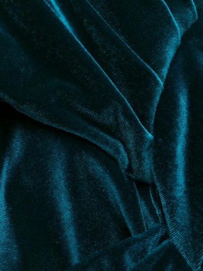 ALEXANDRE VAUTHIER 褶饰丝绒连衣裙 - 蓝色