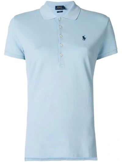 Shop Polo Ralph Lauren Logo Patch Polo Shirt - Blue