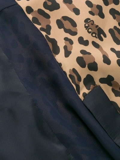 Shop Sacai Leopard Print Bomber Jacket In Neutrals