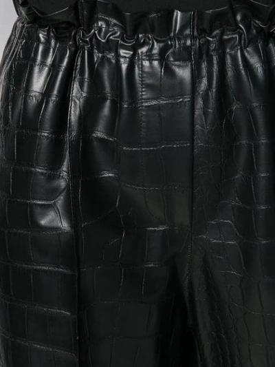 Shop Nude High-waist Paperbag Trousers In 09 Black