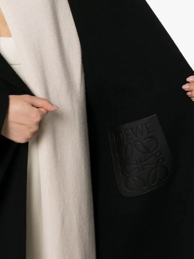 Shop Loewe Wrap-over Belted Coat In Black