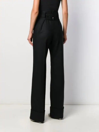 Shop Lemaire Tailored High Waisted Trousers In Black