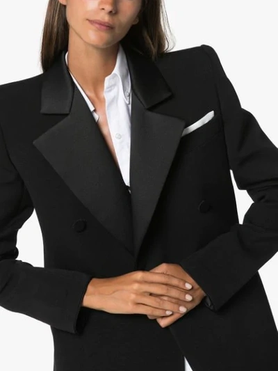 Shop Saint Laurent Tuxedo Wool Blazer In Black