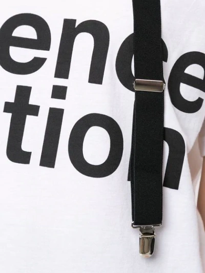 Shop Miharayasuhiro Suspender Off Shoulder T In White