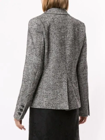 Shop N°21 Chevron Knit Blazer In Grey