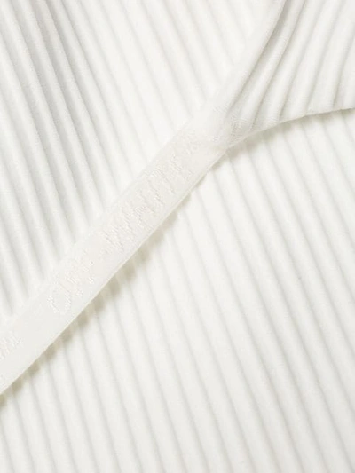 Shop Off-white Logo Ribbed Bikini Set In 0100 White No Color