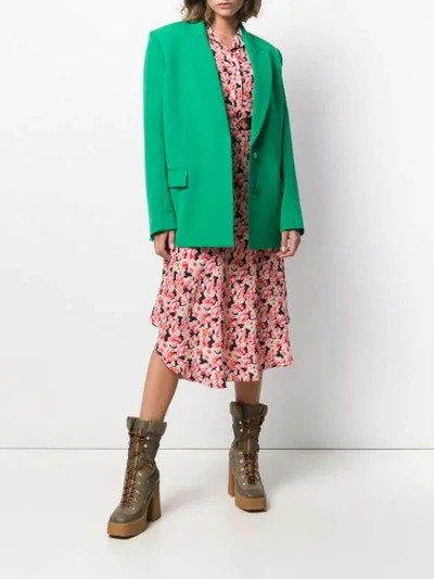 Shop Stella Mccartney Floral Midi Skirt In Pink