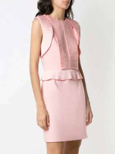 Shop À La Garçonne Pleated Panels Dress In Pink