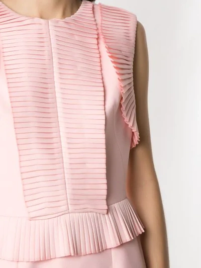 Shop À La Garçonne Pleated Panels Dress In Pink