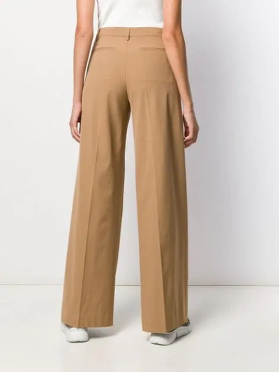 Shop Red Valentino Wide Leg Pleated Trousers In Neutrals
