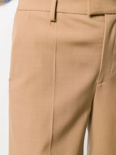 Shop Red Valentino Wide Leg Pleated Trousers In Neutrals