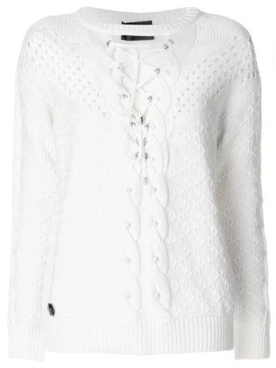 Shop Philipp Plein Kiss All Sweater In White