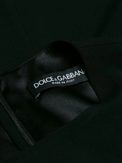 Shop Dolce & Gabbana Embroidered Emblem Shift Dress - Black
