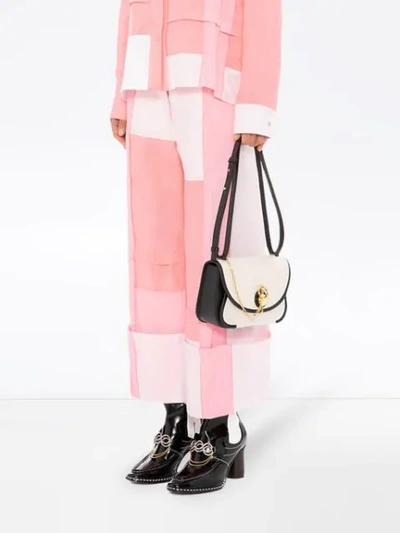 Shop Jw Anderson Patchwork Wide Leg Cropped Trousers In Pink