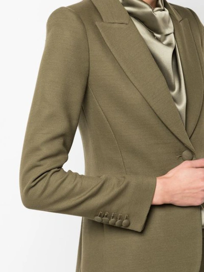 Shop Adam Lippes Fitted Blazer In Green