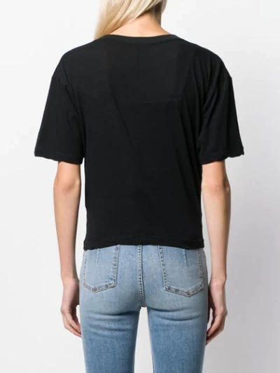 Shop Ben Taverniti Unravel Project Draped Style T-shirt In Black