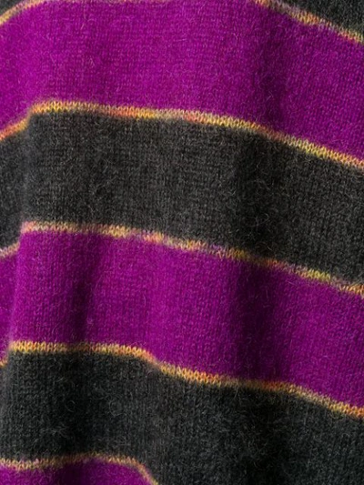 Shop Isabel Marant Étoile Horizontal Stripe Sweater In Pink & Purple