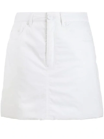 Shop Mm6 Maison Margiela Tonal A-line Skirt In 100 White