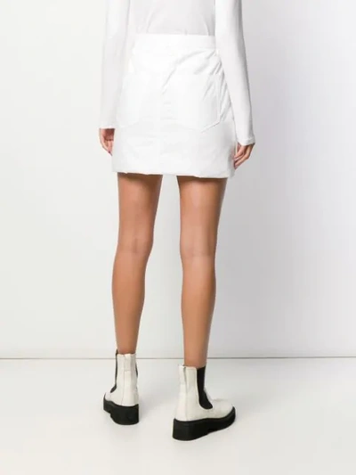 Shop Mm6 Maison Margiela Tonal A-line Skirt In 100 White