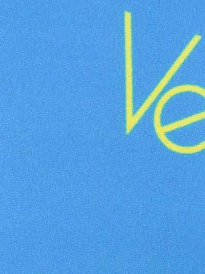 Shop Versace Vintage Logo Printed Leggings - Blue