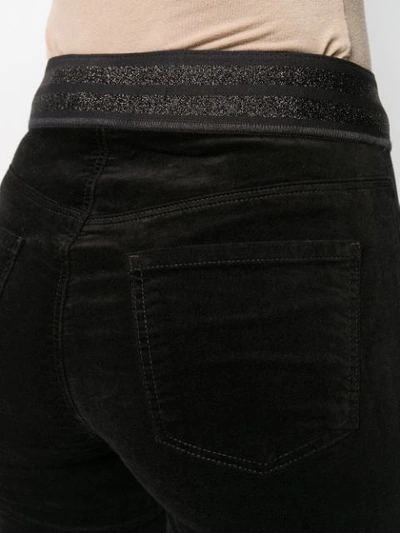 Shop J Brand Contrast Waistband Leggings In Black