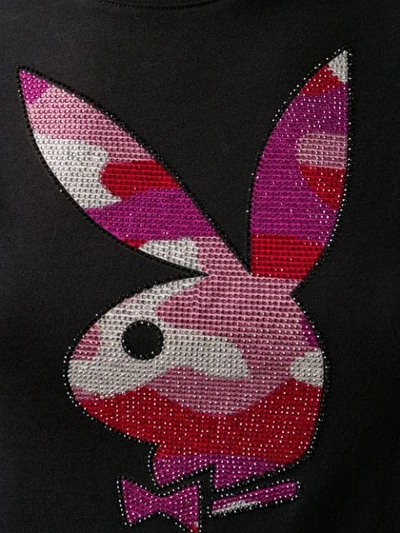 Shop Philipp Plein X Playboy Camouflage Bunny T-shirt In Black